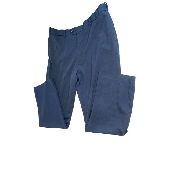 Mens Blue Dress Pants 40x32 Classic Fit 100% Polyester 60h - Picture 2 of 10